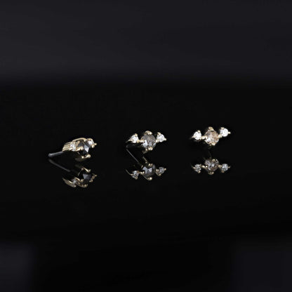 Astrid • Rose Cut Diamond Trio Threadless End