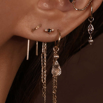 Astrid • Rose Cut Diamond Trio Threadless End