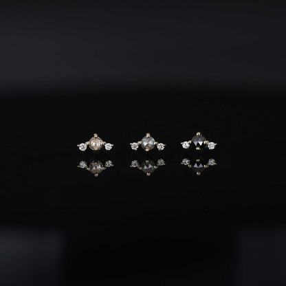 Astrid • Rose Cut Diamond Trio Threadless End