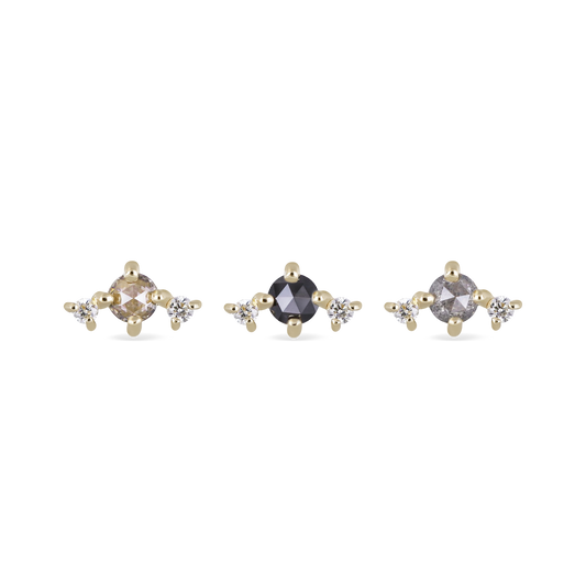 Astrid • Rose Cut Diamond Trio Threadless End