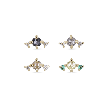 Astrid • Rose Cut Diamond Trio Threadless End