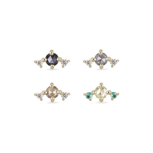 Astrid • Rose Cut Diamond Trio Threadless End