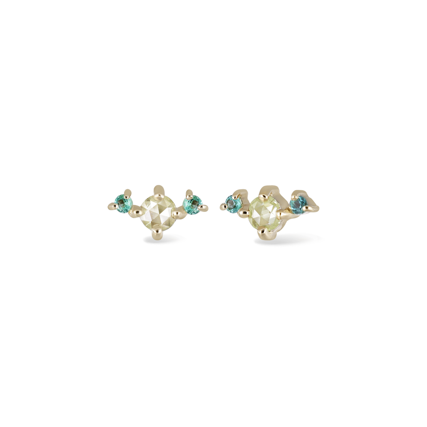 Astrid • Rose Cut Diamond Trio Threadless End