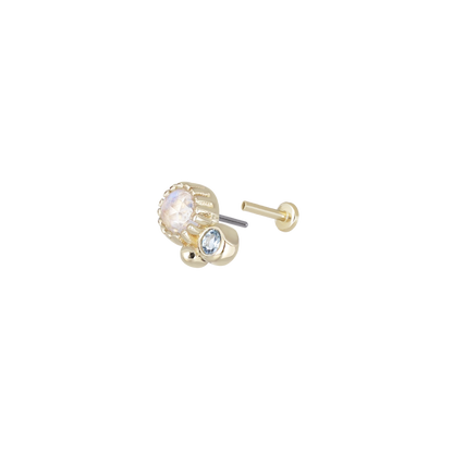 Twinette • 14K Gold Gemstone Threadless End