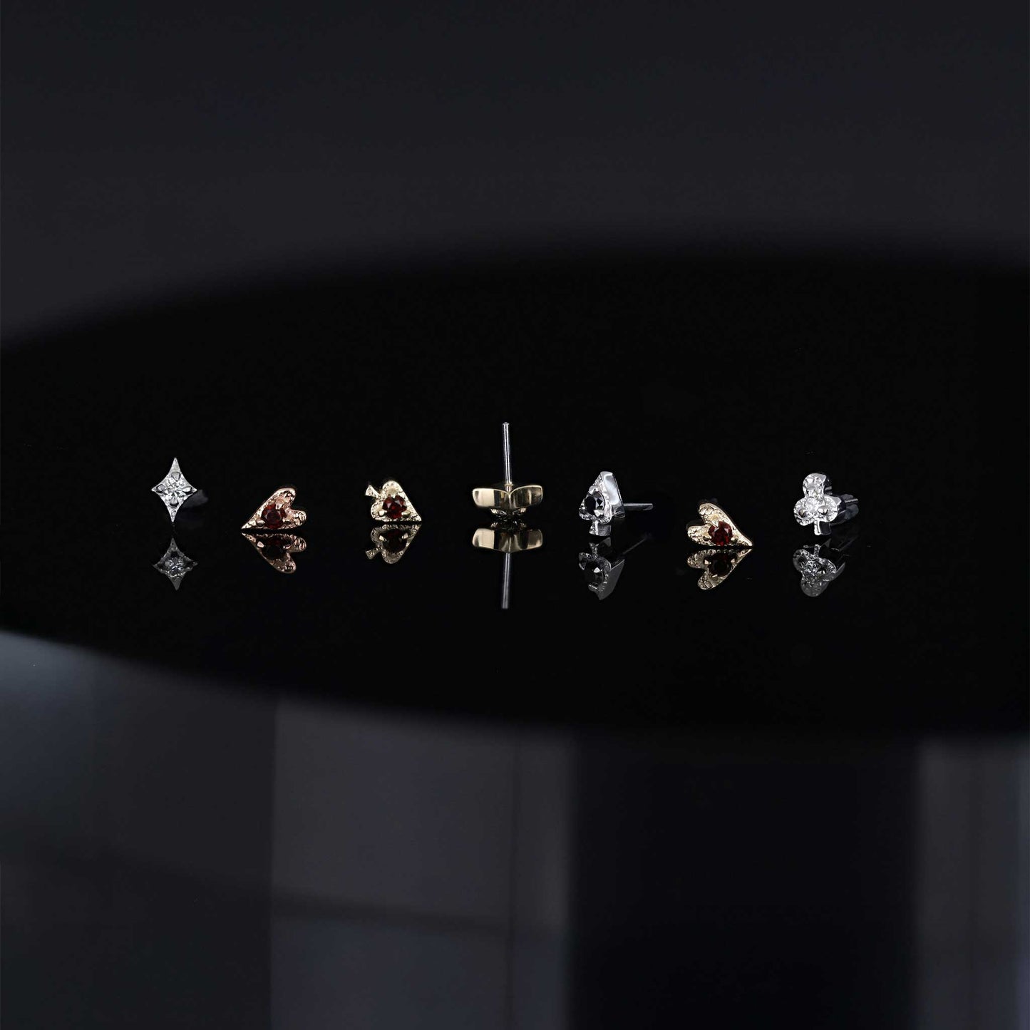 Heart • Ace of Gems Flatback Stud