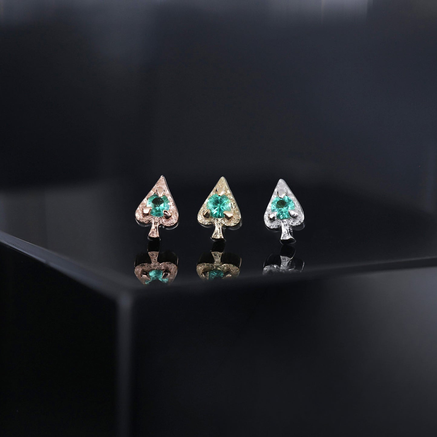 Spade • Ace of Gems Flatback Stud