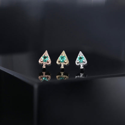 Spade • Ace of Gems Flatback Stud