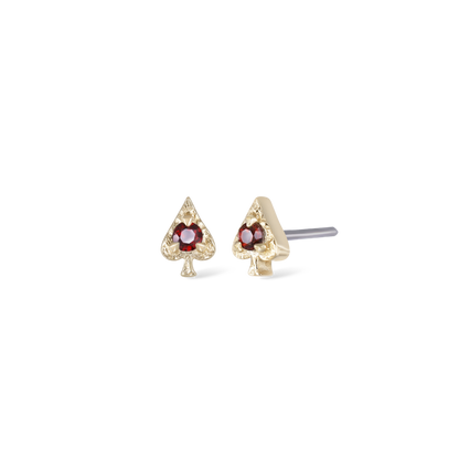 Spade • Ace of Gems Flatback Stud