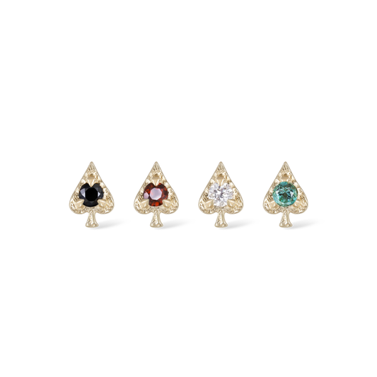 Spade • Ace of Gems Flatback Stud