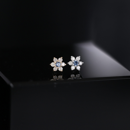 Blossom • Tiny Icy Floral Diamond Threadless End