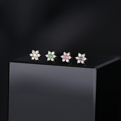 Blossom • Tiny Icy Floral Diamond Threadless End