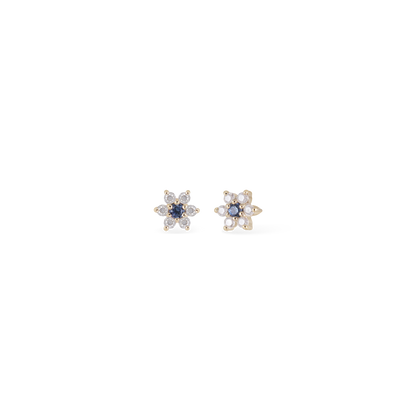 Blossom • Tiny Icy Floral Diamond Threadless End