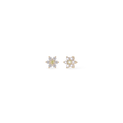 Blossom • Tiny Icy Floral Diamond Threadless End