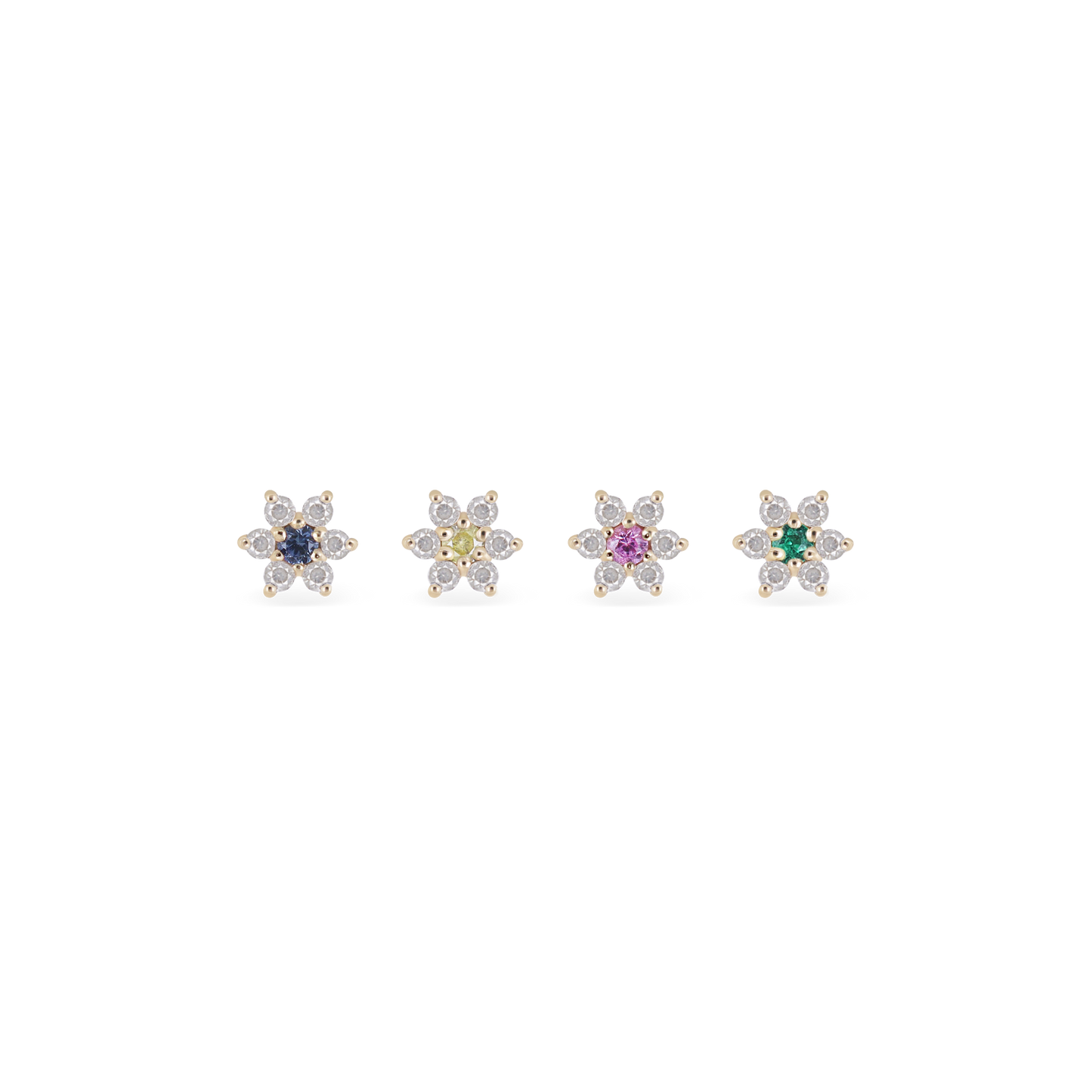 Blossom • Tiny Icy Floral Diamond Threadless End