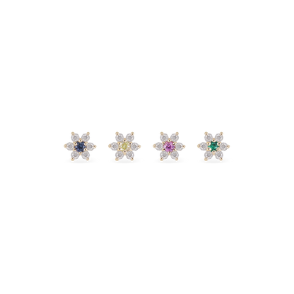 Blossom • Tiny Icy Floral Diamond Threadless End