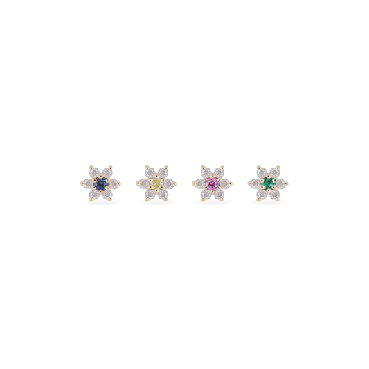Blossom • Tiny Icy Floral Diamond Threadless End
