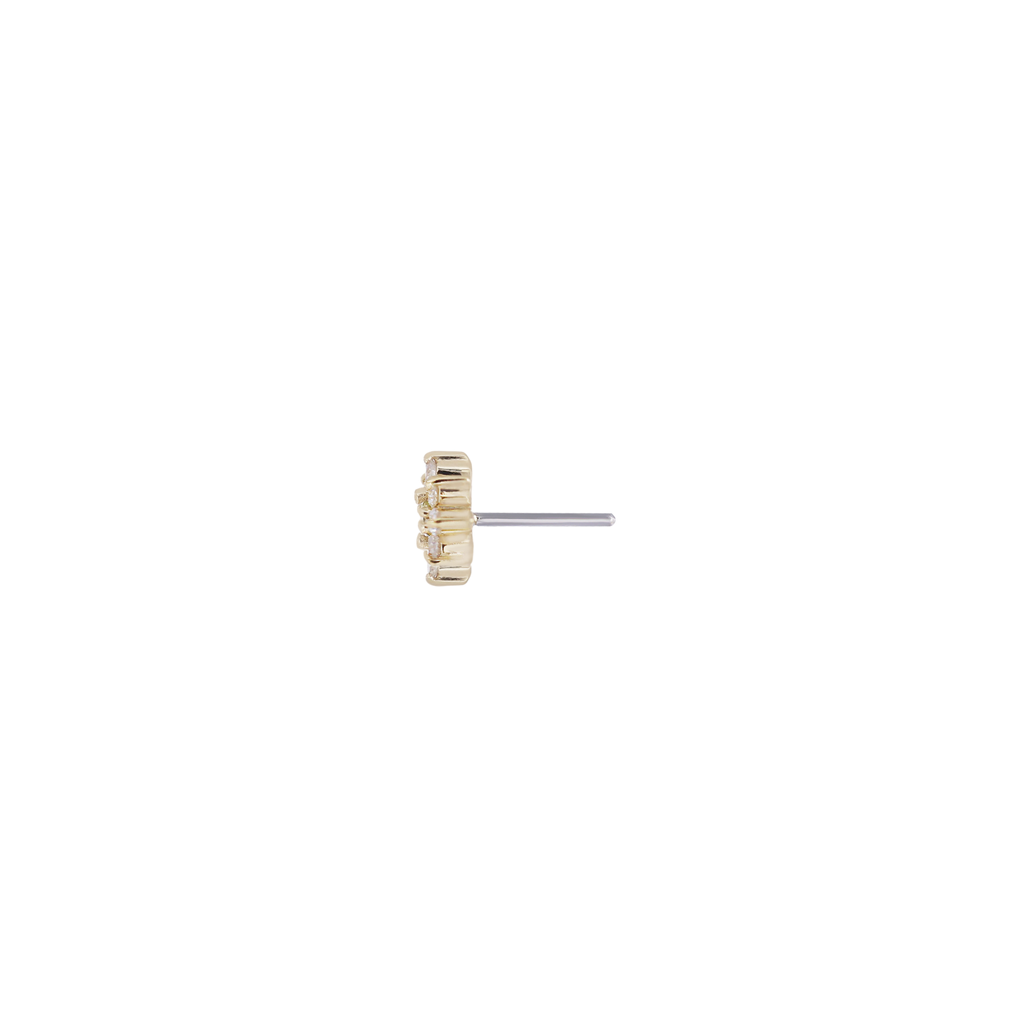 Aster • Tiny Icy Floral Diamond Threadless End