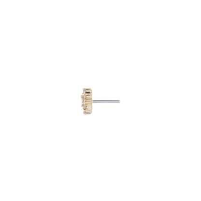 Aster • Tiny Icy Floral Diamond Threadless End