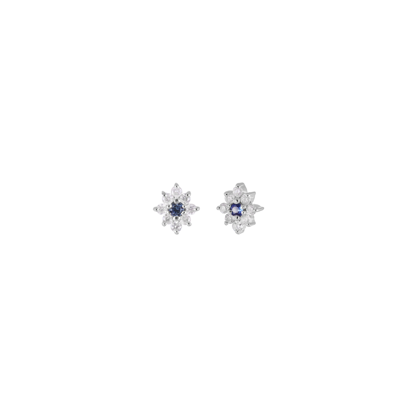 Aster • Tiny Icy Floral Diamond Threadless End