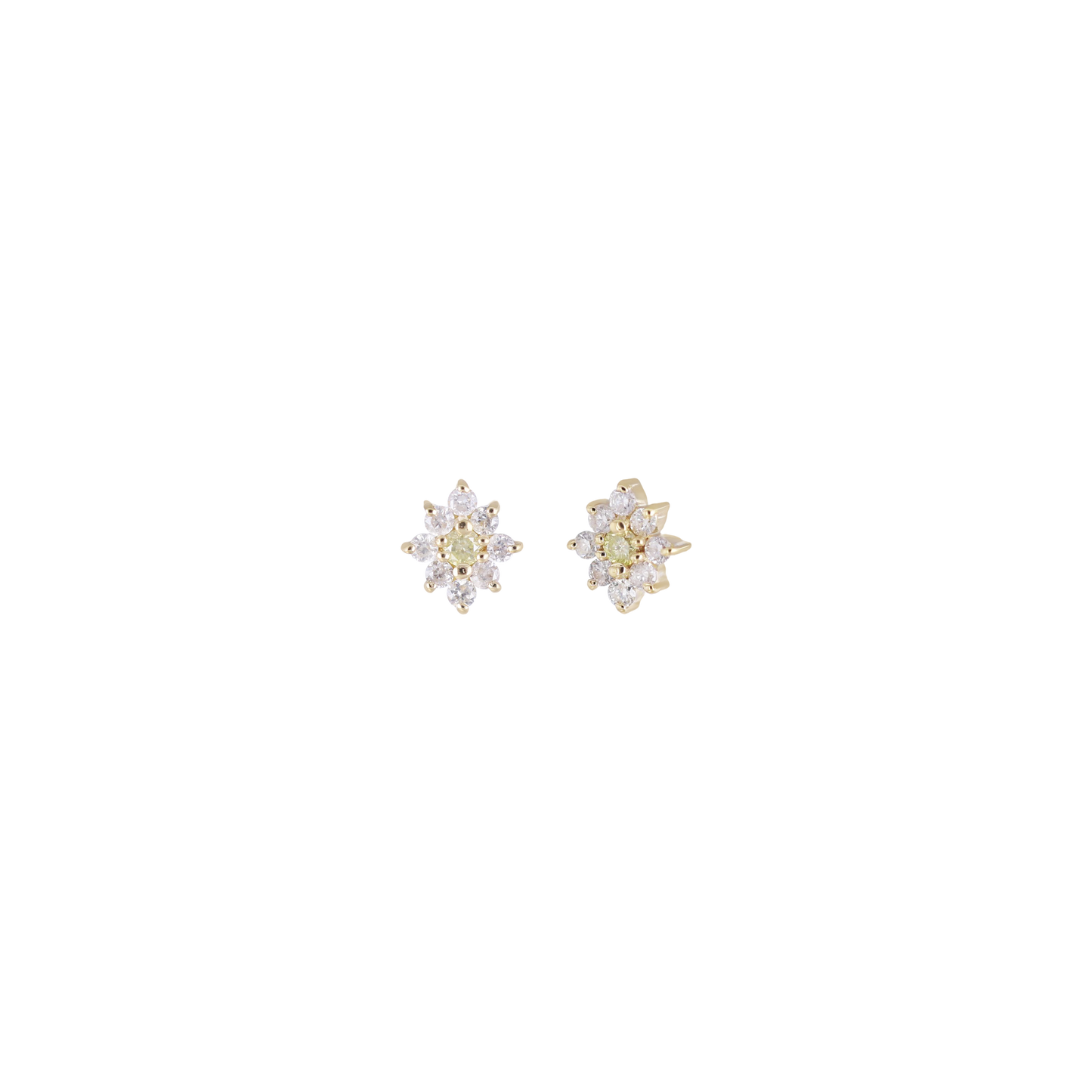 Aster • Tiny Icy Floral Diamond Threadless End
