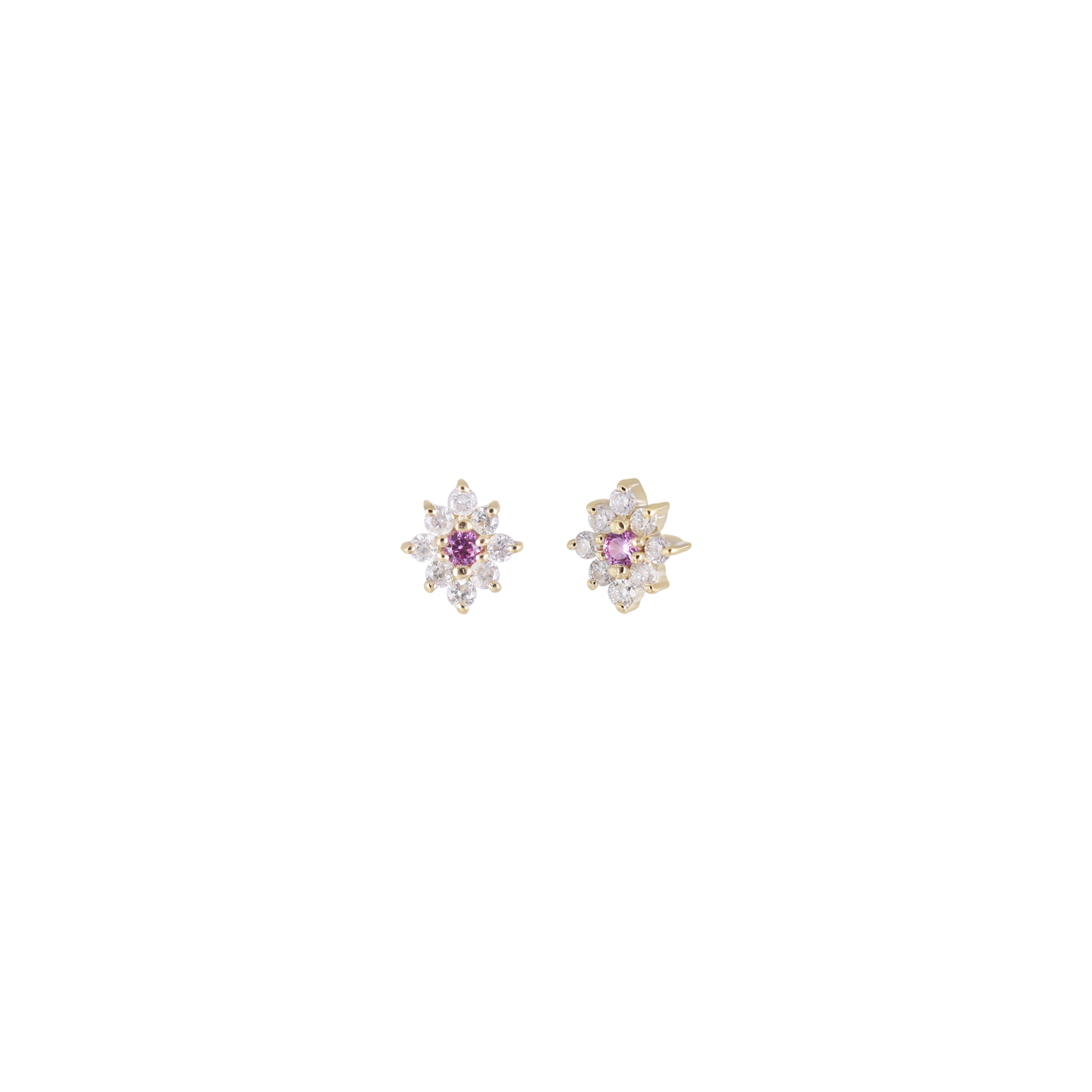 Aster • Tiny Icy Floral Diamond Threadless End