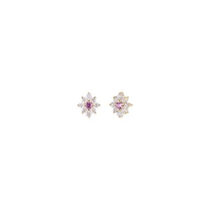 Aster • Tiny Icy Floral Diamond Threadless End