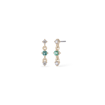 Orion • Three-Stone Drop Flat Back Stud