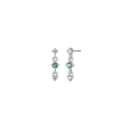Orion • Three-Stone Drop Flat Back Stud