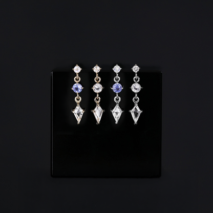 Dias • Triple Gemstone Kite Drop Threadless End