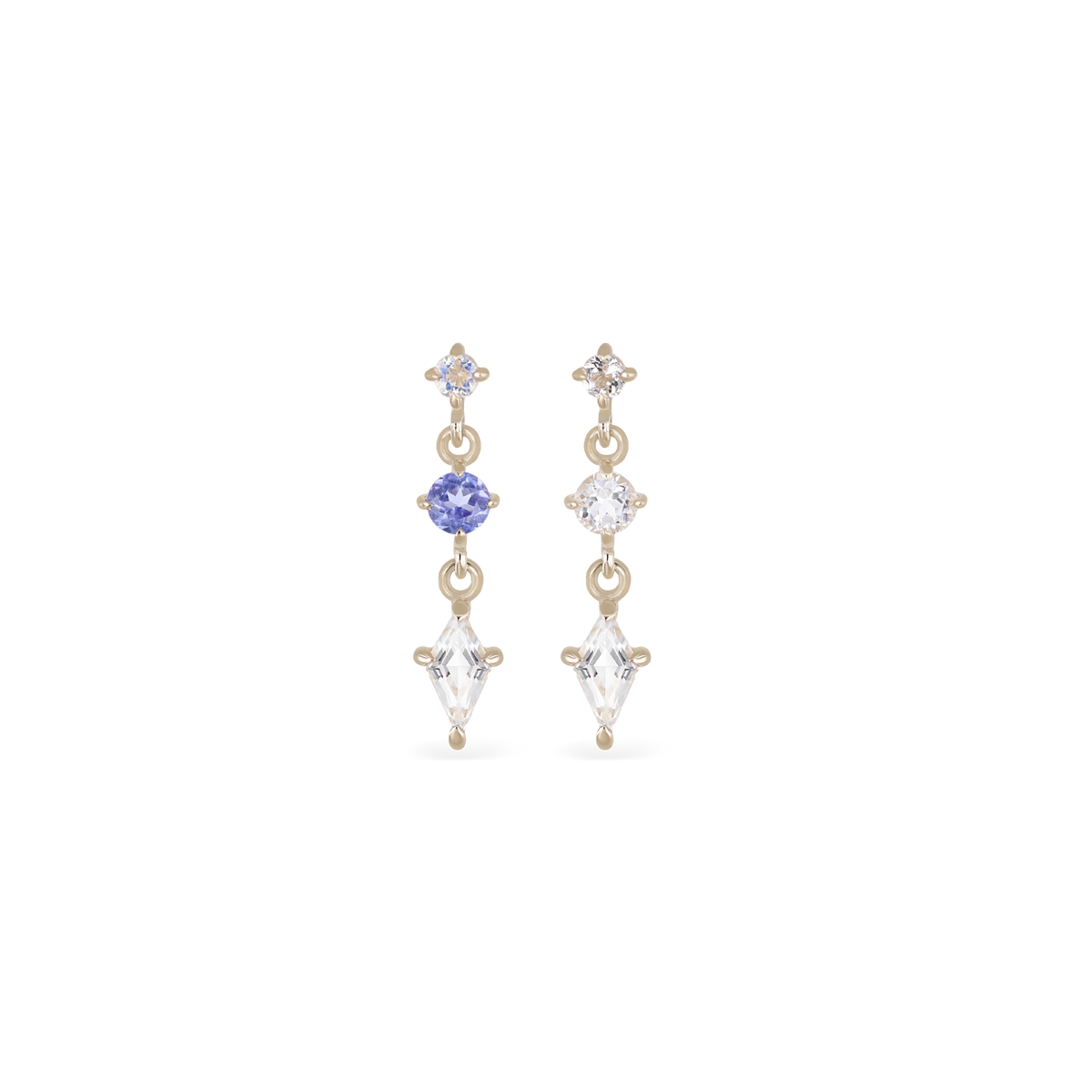 Dias • Triple Gemstone Kite Drop Threadless End