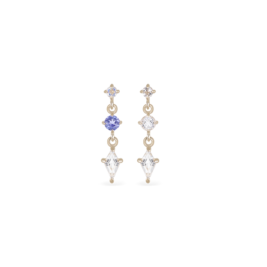 Dias • Triple Gemstone Kite Drop Threadless End