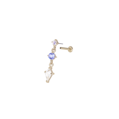 Dias • Triple Gemstone Kite Drop Threadless End