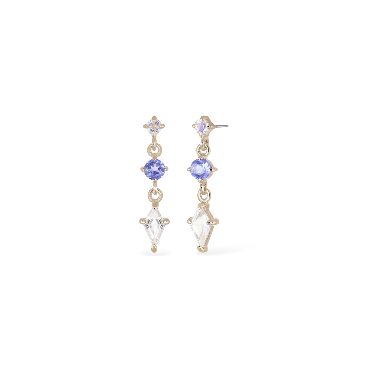 Dias • Triple Gemstone Kite Drop Threadless End