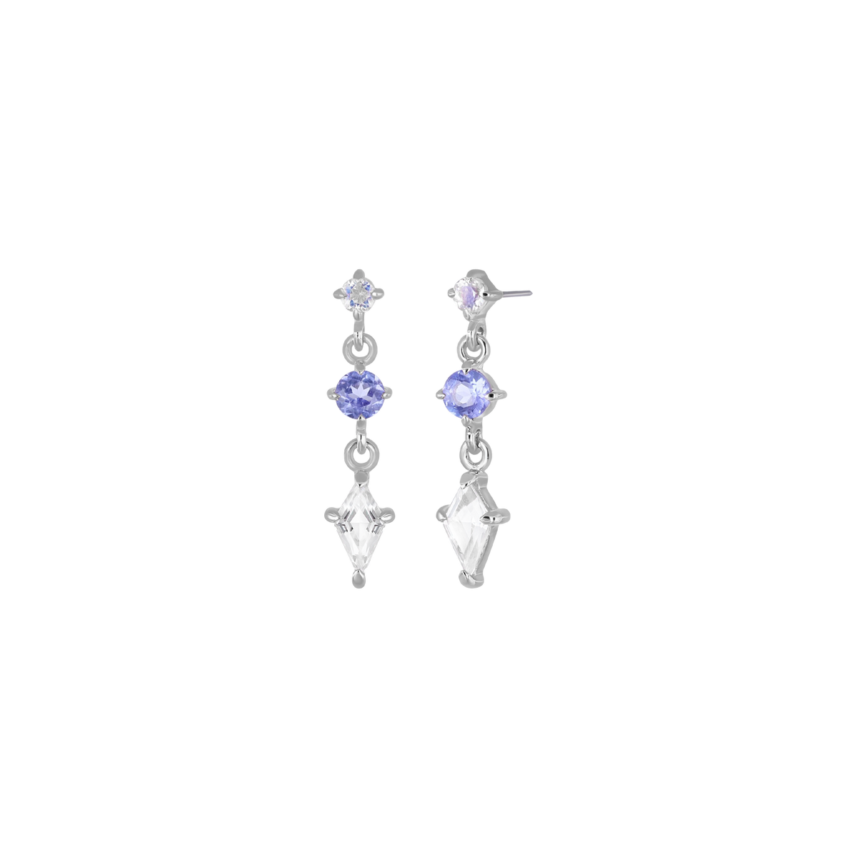 Dias • Triple Gemstone Kite Drop Threadless End