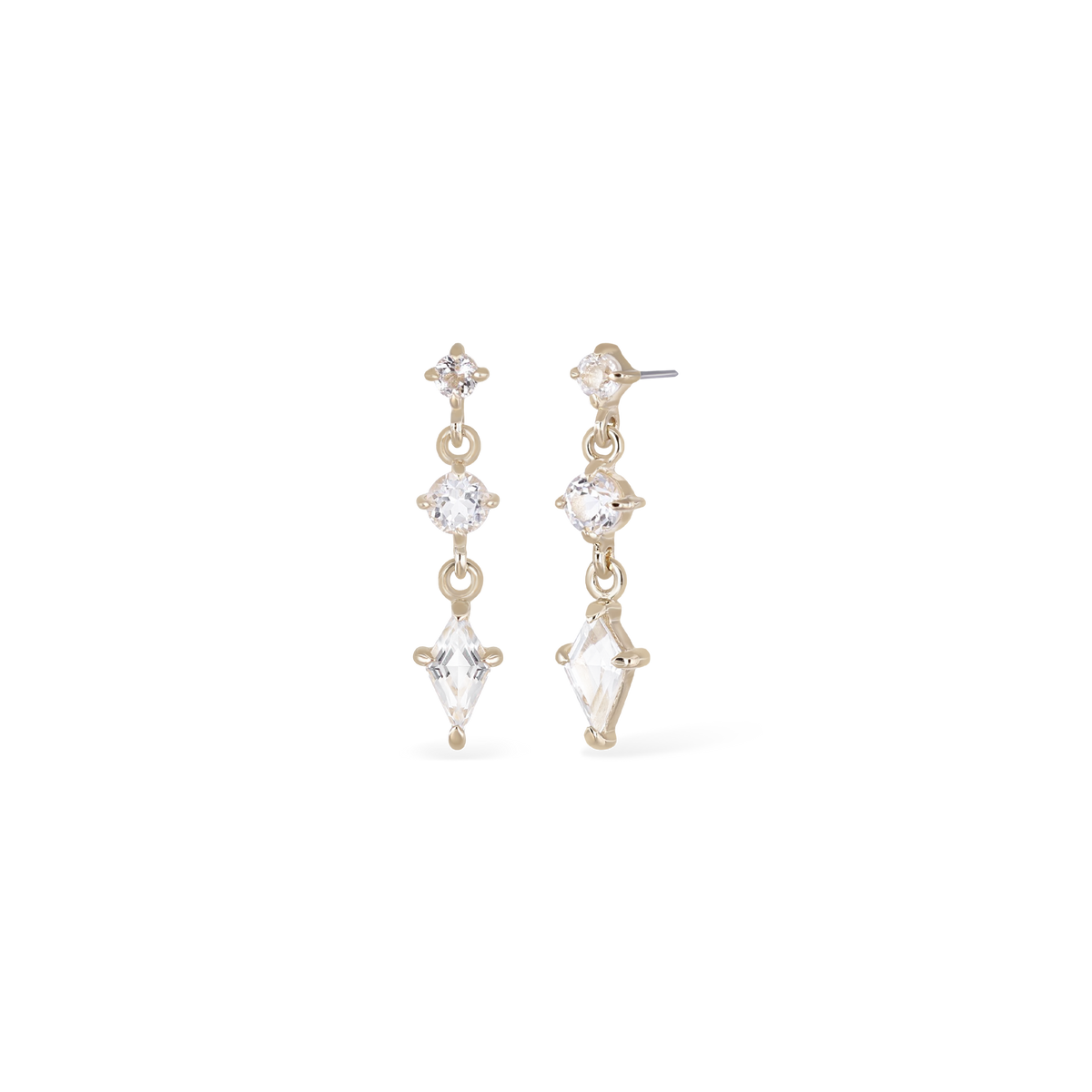 Dias • Triple Gemstone Kite Drop Threadless End