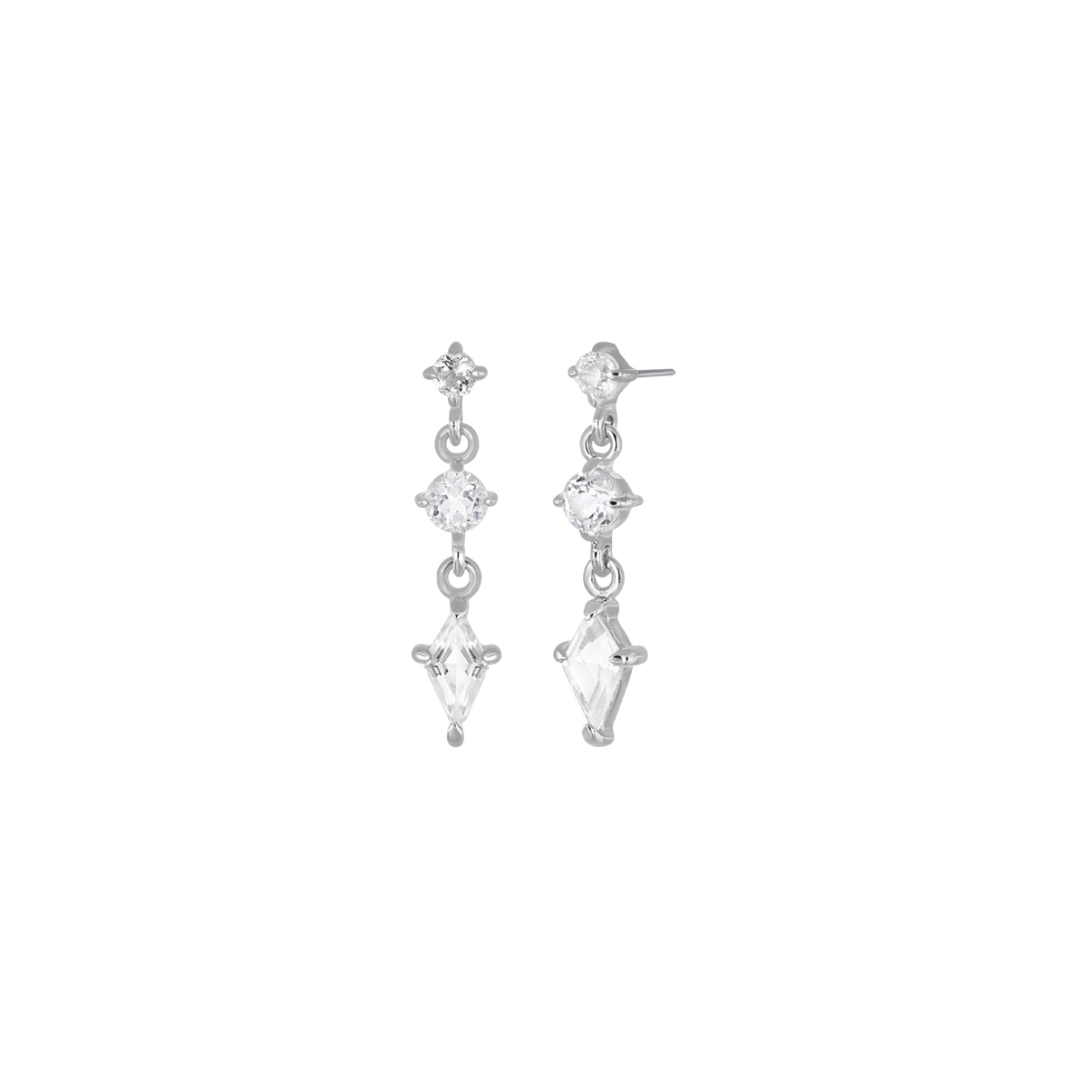 Dias • Triple Gemstone Kite Drop Threadless End