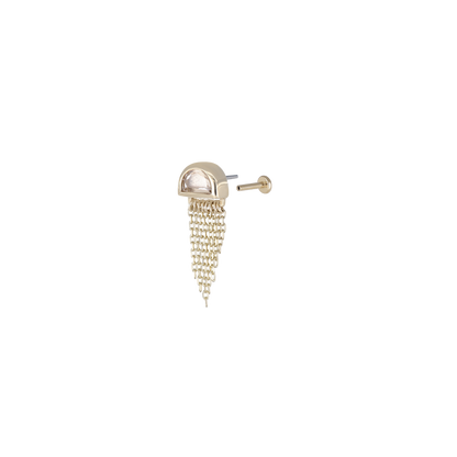 Moonjelly • Asymmetric Chain Tassel (Pair)