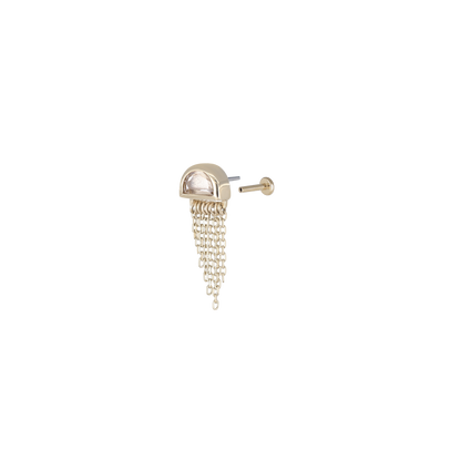 Moonjelly • Asymmetric Chain Tassel (Pair)