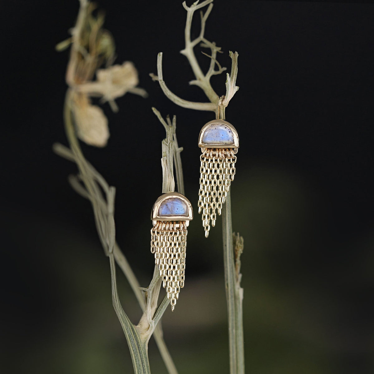 Moonjelly • Asymmetric Chain Tassel (Pair)