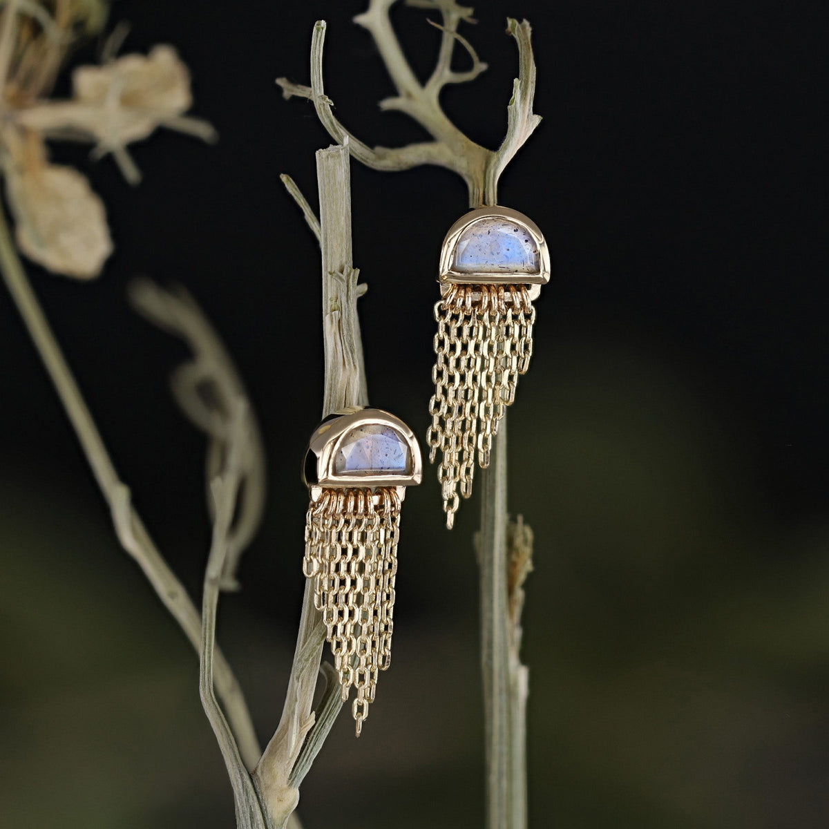 Moonjelly • Asymmetric Chain Tassel (Pair)