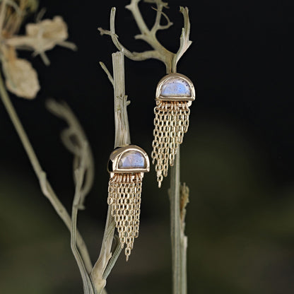 Moonjelly • Asymmetric Chain Tassel (Pair)