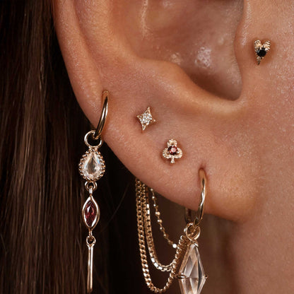 Heart • Ace of Gems Flatback Stud
