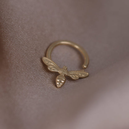 14K Gold Bee Septum Ring