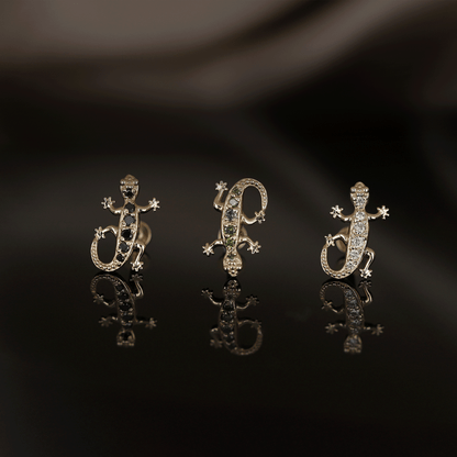 Diamond-Set Lizard • Internally Threaded