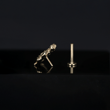 Diamond-Set Lizard • Internally Threaded