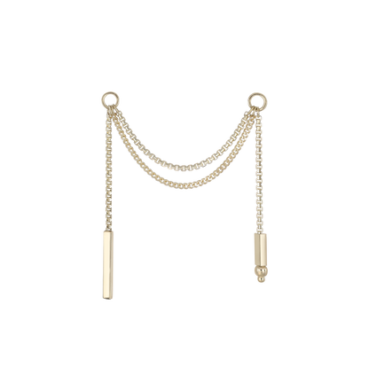 Parallel • 14K Gold Double Chain Attachement