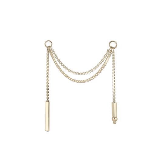Parallel • 14K Gold Double Chain Attachement