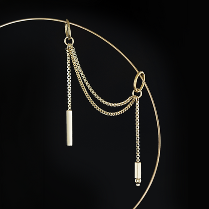 Parallel • 14K Gold Double Chain Attachement