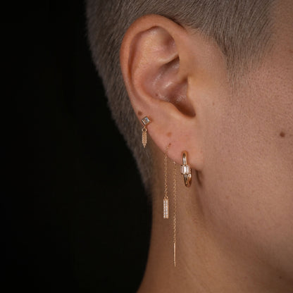 Miel • Natural Gemstone 5 Curb Chain Tassel