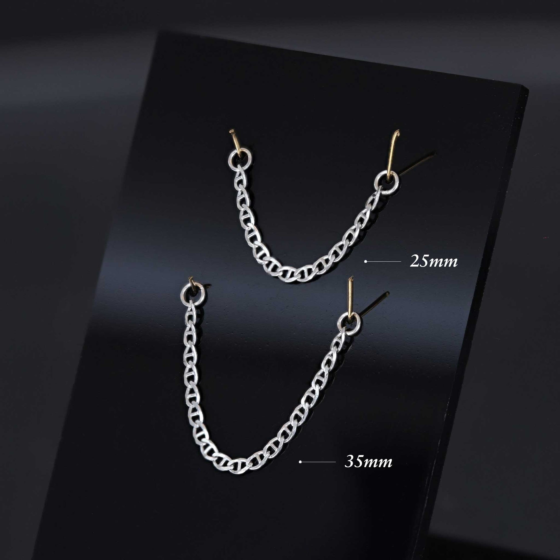 Comparing a 25mm chain attachment and a 35mm chain attachment